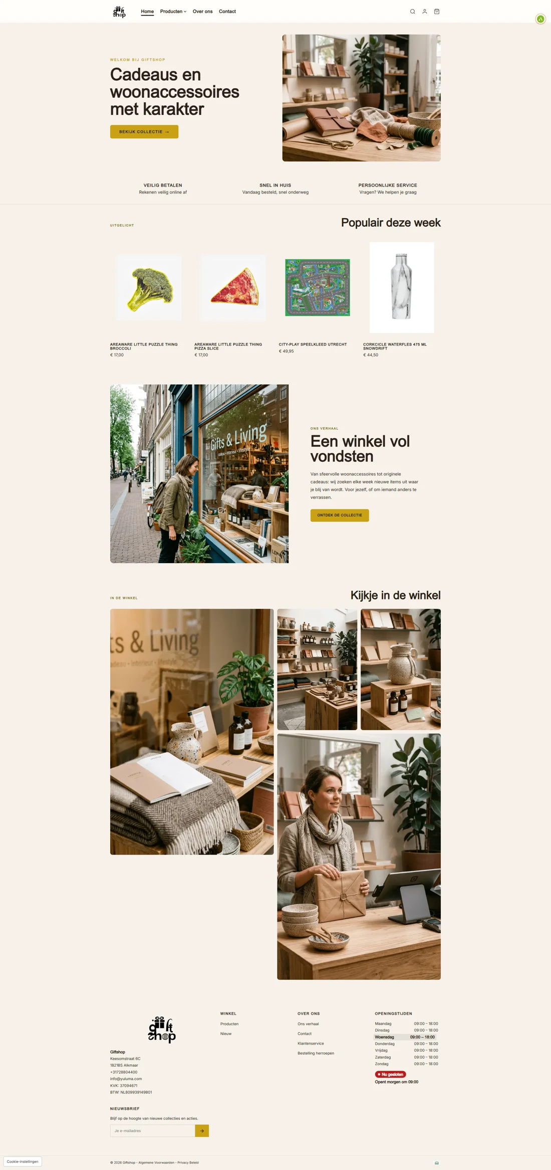 Demo-thema Winkel